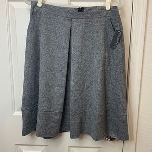 Covington Size 12 Black White Tweed Look Pleated Front Pockets Back Zipper New